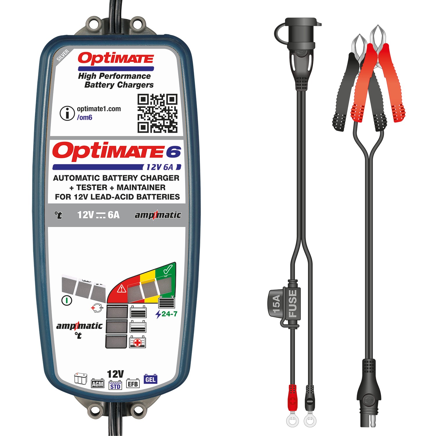 オプティメイト6 OptiMATE6 バッテリー充電器12V